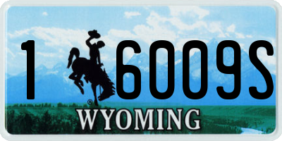 WY license plate 16009S
