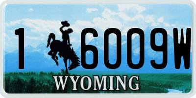 WY license plate 16009W