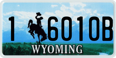 WY license plate 16010B