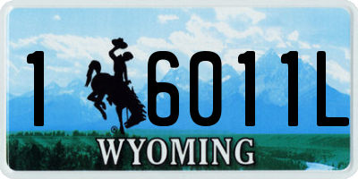 WY license plate 16011L
