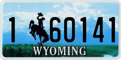 WY license plate 160141