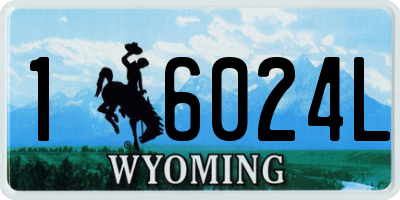 WY license plate 16024L