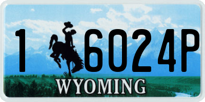 WY license plate 16024P
