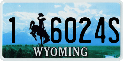 WY license plate 16024S