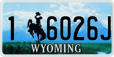 WY license plate 16026J