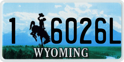 WY license plate 16026L
