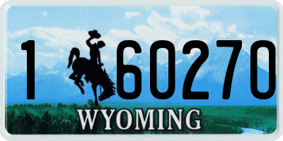 WY license plate 16027O