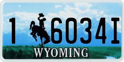 WY license plate 16034I