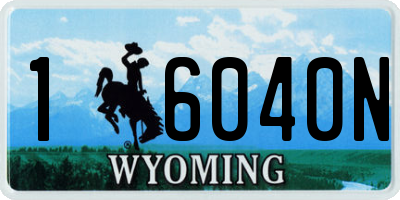 WY license plate 16040N