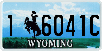 WY license plate 16041C