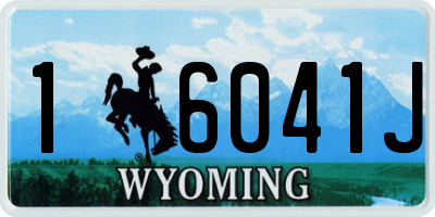 WY license plate 16041J