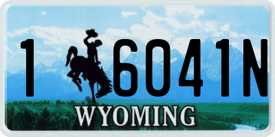 WY license plate 16041N
