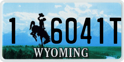 WY license plate 16041T