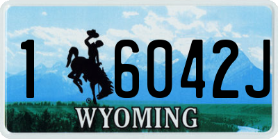 WY license plate 16042J