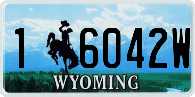 WY license plate 16042W