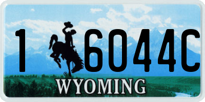 WY license plate 16044C