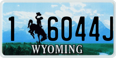 WY license plate 16044J