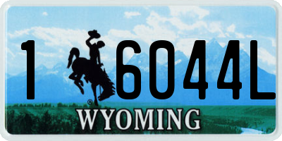 WY license plate 16044L