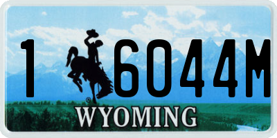 WY license plate 16044M