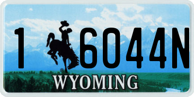 WY license plate 16044N