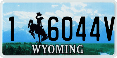 WY license plate 16044V