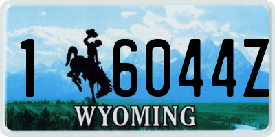WY license plate 16044Z