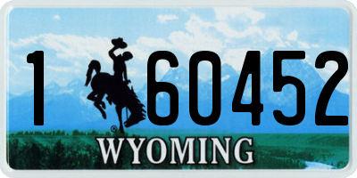 WY license plate 160452