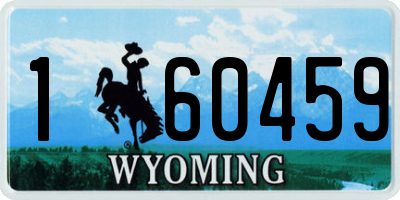 WY license plate 160459