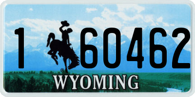 WY license plate 160462