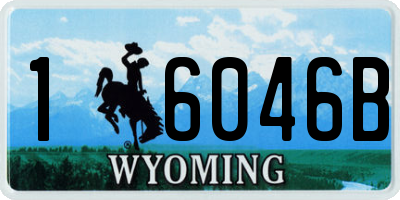 WY license plate 16046B