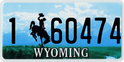 WY license plate 160474