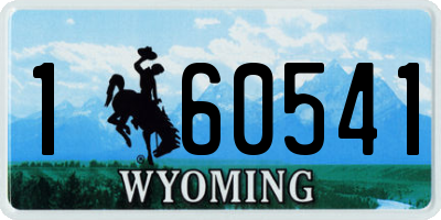 WY license plate 160541