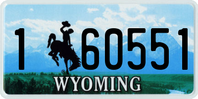 WY license plate 160551