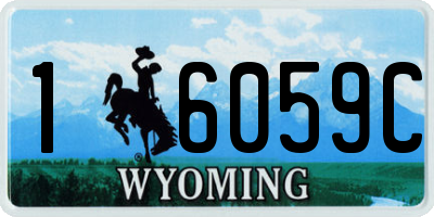 WY license plate 16059C