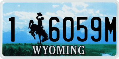 WY license plate 16059M