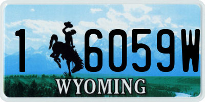 WY license plate 16059W