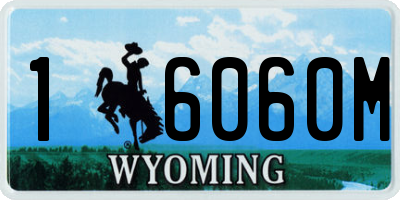 WY license plate 16060M
