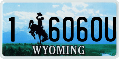 WY license plate 16060U
