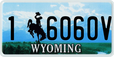 WY license plate 16060V