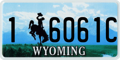 WY license plate 16061C