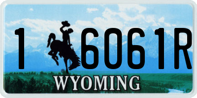 WY license plate 16061R