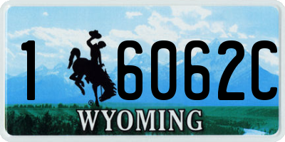 WY license plate 16062C