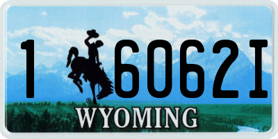 WY license plate 16062I