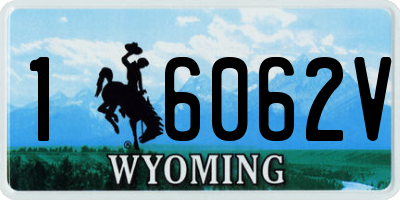 WY license plate 16062V