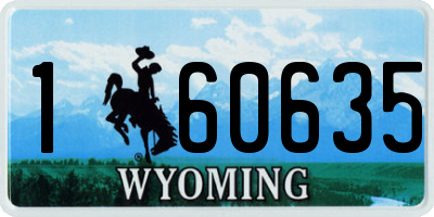 WY license plate 160635