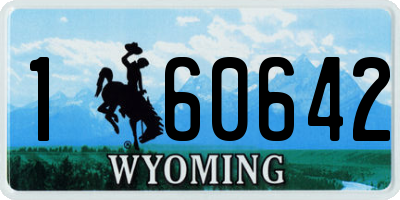 WY license plate 160642