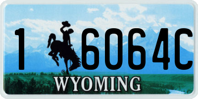 WY license plate 16064C