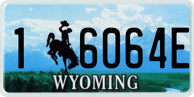 WY license plate 16064E
