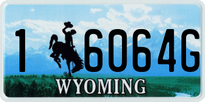 WY license plate 16064G