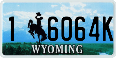 WY license plate 16064K
